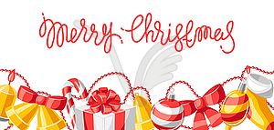 Merry Christmas greeting card - vector image