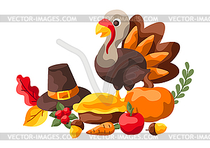 Happy Thanksgiving Day  - vector image