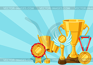 Awards and trophy  - royalty-free vector clipart