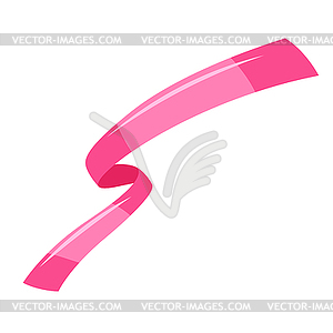 Decorative pink ribbon - vector clipart