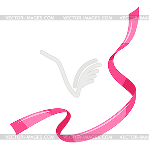 Decorative pink ribbon - vector clipart