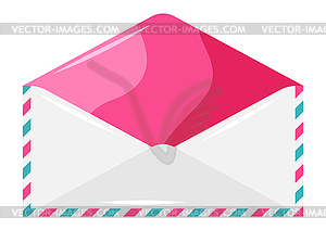 Decorative pink envelope - vector clipart