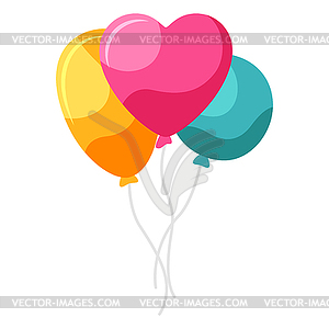 Balloons with heart - vector EPS clipart