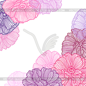 Background with poppies - vector clipart