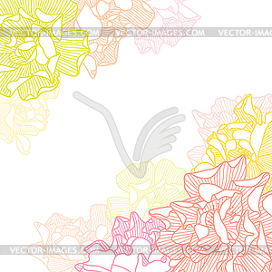 Background with delicate roses - vector image