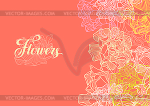 Background with delicate roses - vector clip art