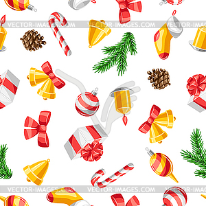 Merry Christmas seamless pattern - vector clip art