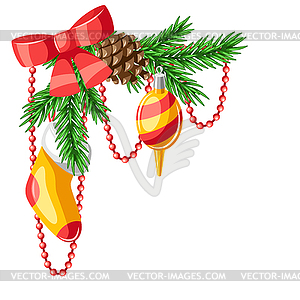С Рождеством Христовым декоративный элемент - клипарт в векторе / векторное изображение