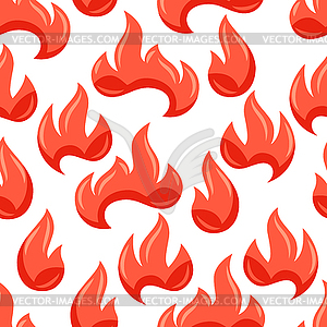 Seamless pattern with fire - vector image