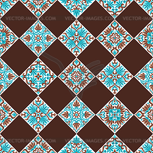 Italian ceramic tile seamless pattern. Mediterranea - vector clipart