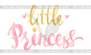 Little princess card - vector image