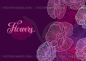 Background with poppies - royalty-free vector image
