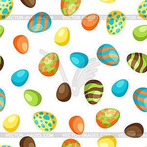 Счастливой Пасхи бесшовные модели с яйцами - изображение в формате EPS