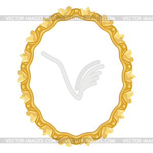 Princess frame with hearts and crowns - vector image
