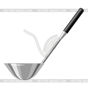 Steel cooking ladle - vector clip art