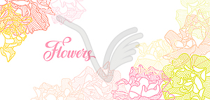 Background with delicate roses - vector image