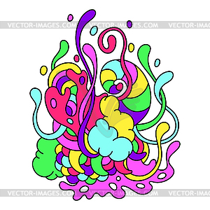 Print with slime and tentacles - vector clip art