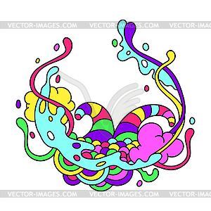 Print with slime and tentacles - vector image