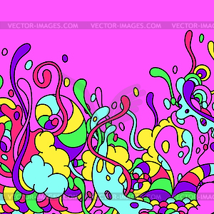 Background with slime and tentacles - vector clipart