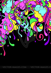 Background with slime and tentacles - vector image