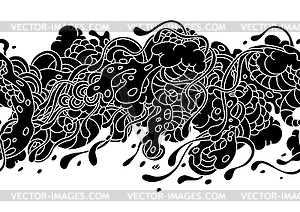 Seamless pattern with slime and tentacles - vector clipart