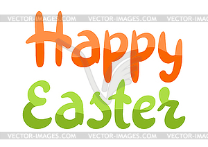 Happy Easter lettering - vector clipart