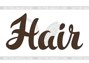 Hair word lettering - vector image