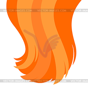 Curled hair strands - vector image