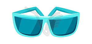 Female blue sunglasses - royalty-free vector image