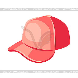 Красная бейсболка - векторный клипарт