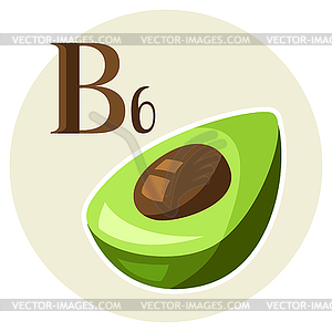 Stylized avocado - vector image