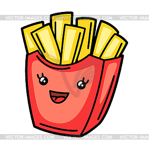 Kawaii french fry - vector EPS clipart