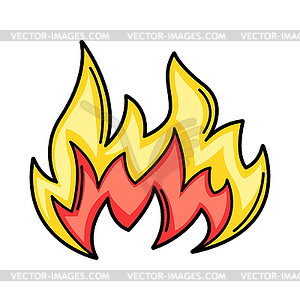 Cartoon fire - vector image