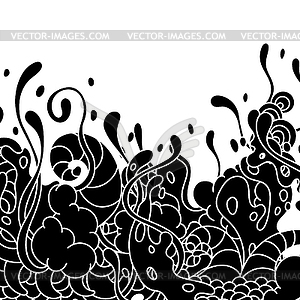 Background with slime and tentacles - vector clipart