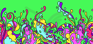 Seamless pattern with slime and tentacles - vector image