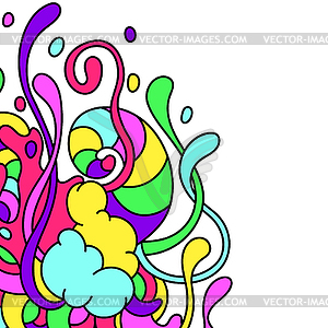 Background with slime and tentacles - vector image