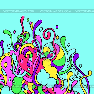 Background with slime and tentacles - vector clipart