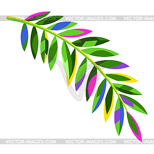 Stylized palm leaf - vector clipart