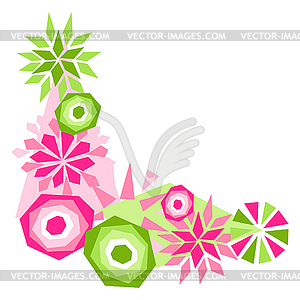 Corner with decorative flowers - vector clip art