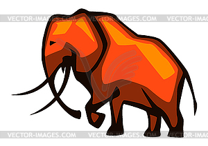 Stylized elephant - vector clipart