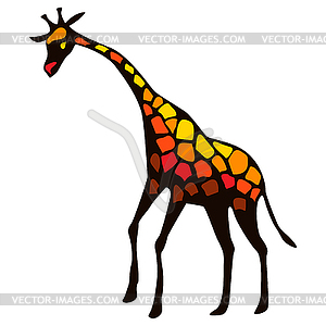 Stylized giraffe - vector image