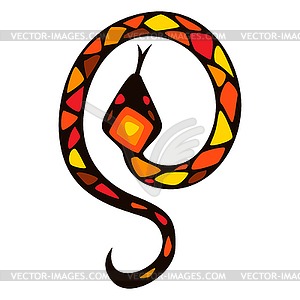 Стилизованная змея - изображение в векторе / векторный клипарт
