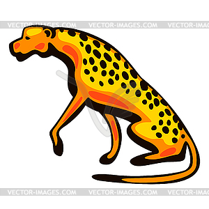 Stylized cheetah - vector image