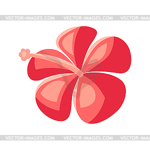 Stylized hibiscus flower - vector clip art