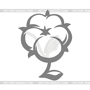 Twig with cotton balls - vector clipart