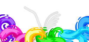 Background with colored swirls or paint blots - vector image
