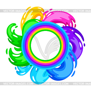 Background with colored swirls or paint blots - vector clipart