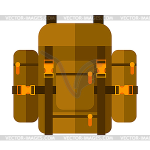 Backpack. Image or icon for tourism and travel - royalty-free vector clipart