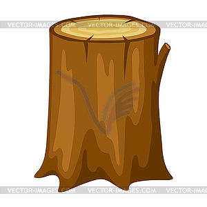 Tree stump. Adversting image for forestry and lumbe - vector clipart / vector image