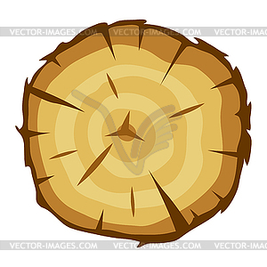 Tree cut. Adversting image for forestry and lumber - vector clipart